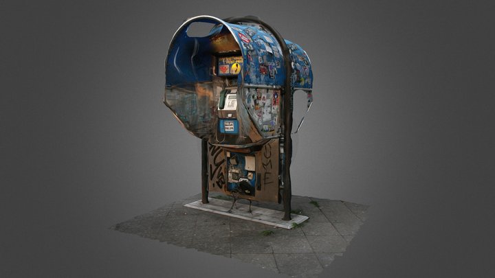 Berlin-international-calls-public-phone-booth 3D Model