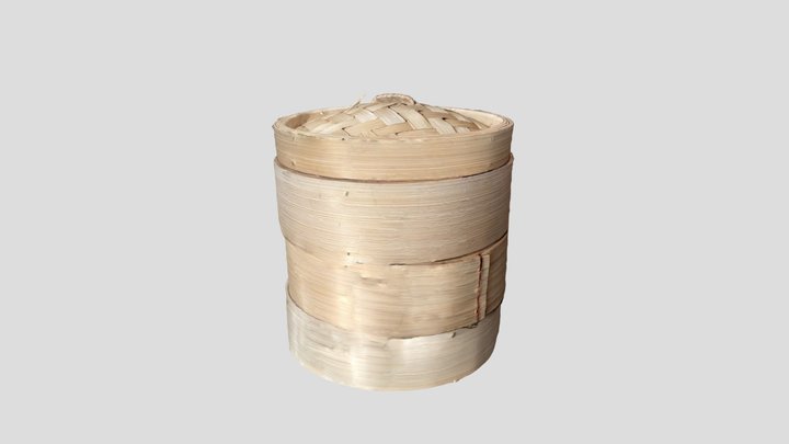 Bamboo steamer baskets 3D Model