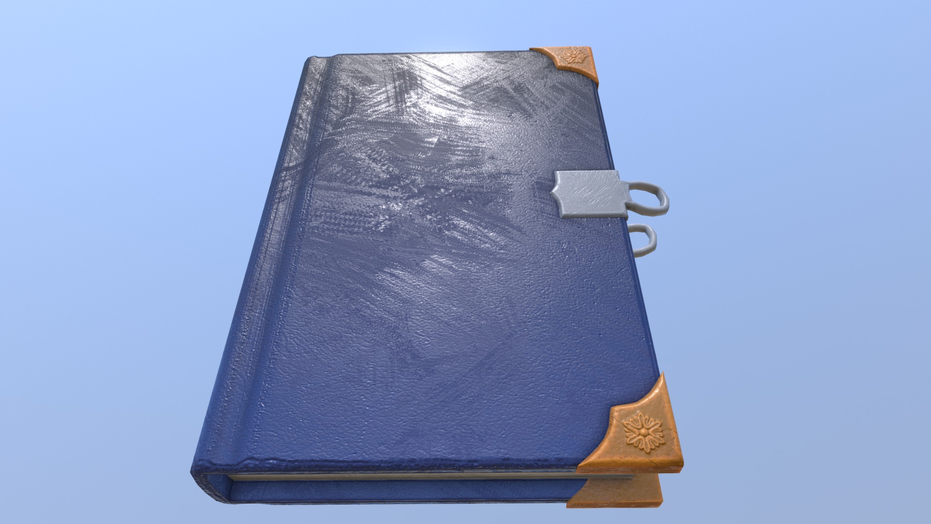 3D model Dairy - This is a 3D model of the Dairy. The 3D model is about a blue book with a gold ring.