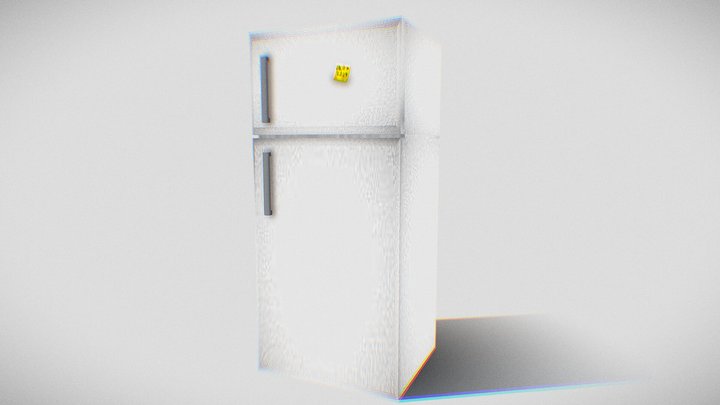 PS1 Style Low Poly Fridge