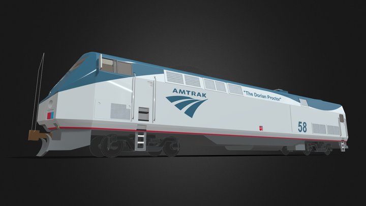 Amtrak p42dc #58 (free download) 3D Model