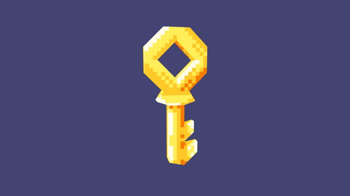Gold Key 3D Model