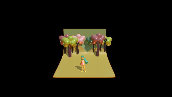 Chica de piel aceitunada 3D Model