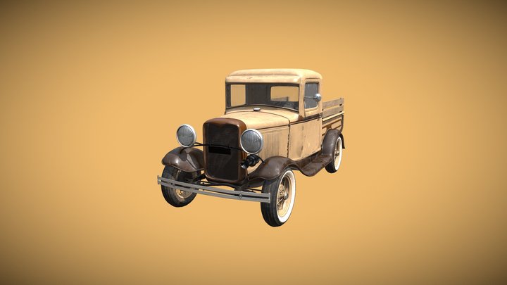Vintage Pickup Truck 3D Model