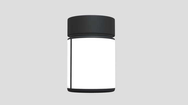 Plastic Jar with label - 3D model 3D Model