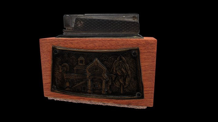 Vintage Petrol Lighter With Oriental Motives