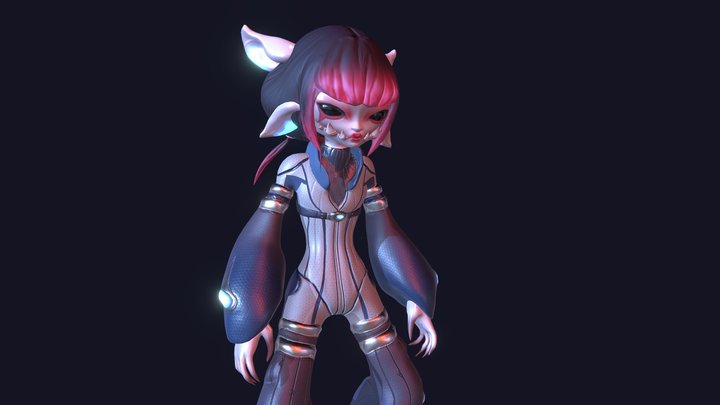 Alien girl 3D Model