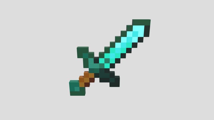 Espada de diamante(Minecraft) 3D Model