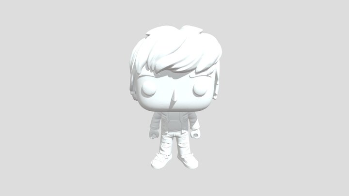 Pop Figure Blue jacket hoodie 3D Model