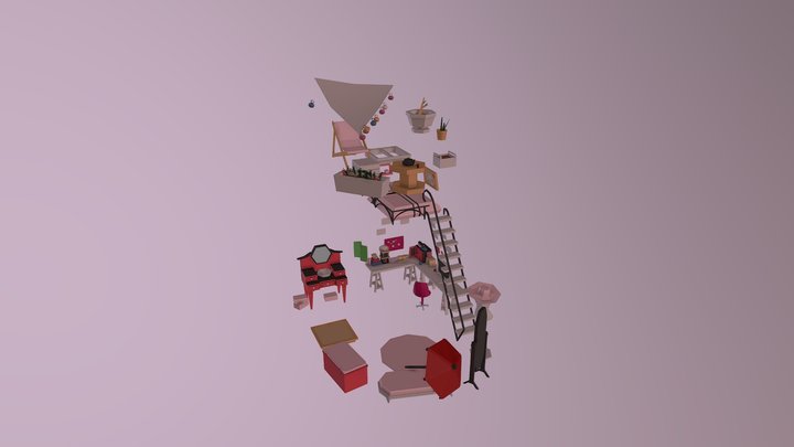 Marinette's Room 3D Model