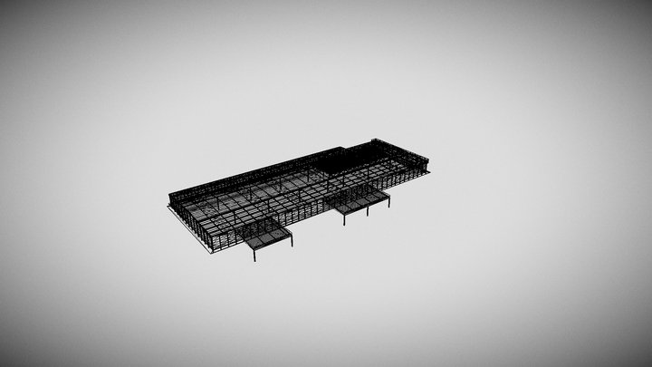 Galpón 180 x 67 x 8_50_ con viga alma llena 3D Model