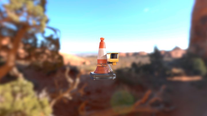 Cone & Camera 3D Model