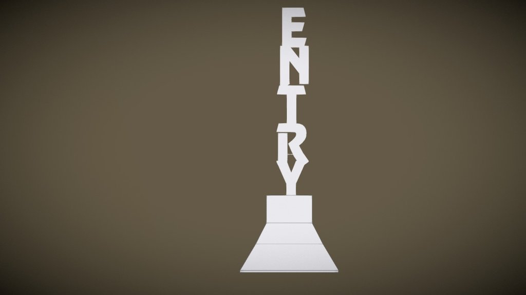 Entry Exit - Sign Trophy - Two Way Sign