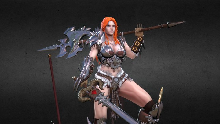 Diablo 3 Fanart - Sonya. "Speak, pup" 3D Model