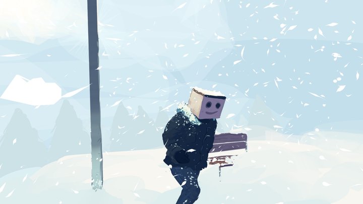 Boxhead Snow 3D Model