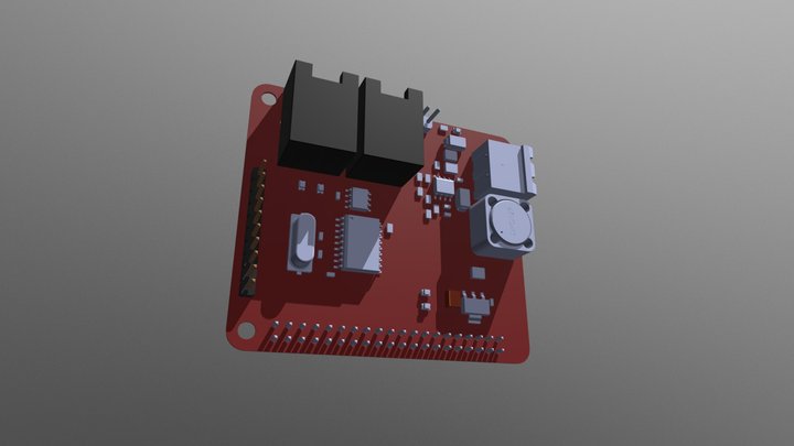 Pi CAN Interface v2 3D Model