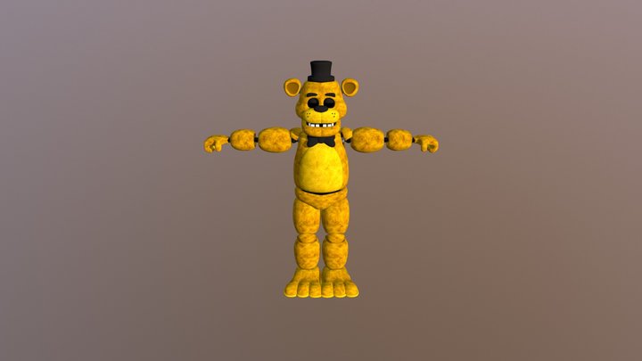 E_A Golden Freddy 3D Model