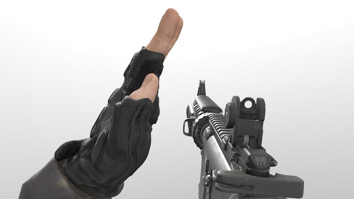 Animated M4A4 3D Model