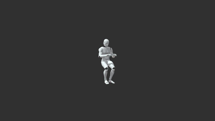 Types At A Computer V3 3D Model