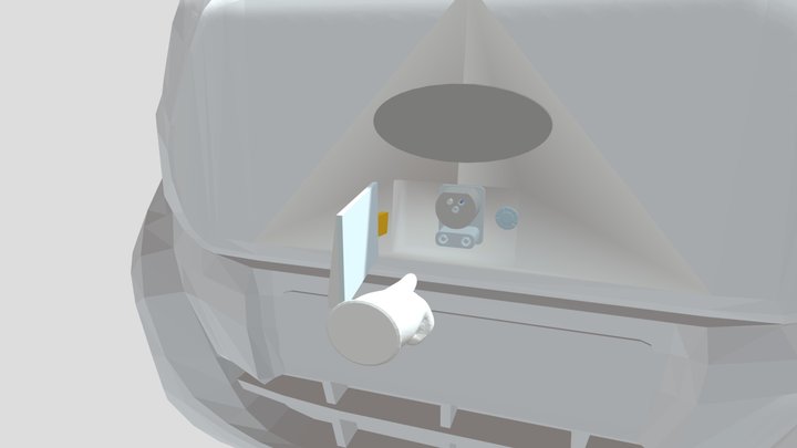 EV Open Charger And Push Button. 1glb (1) 3D Model