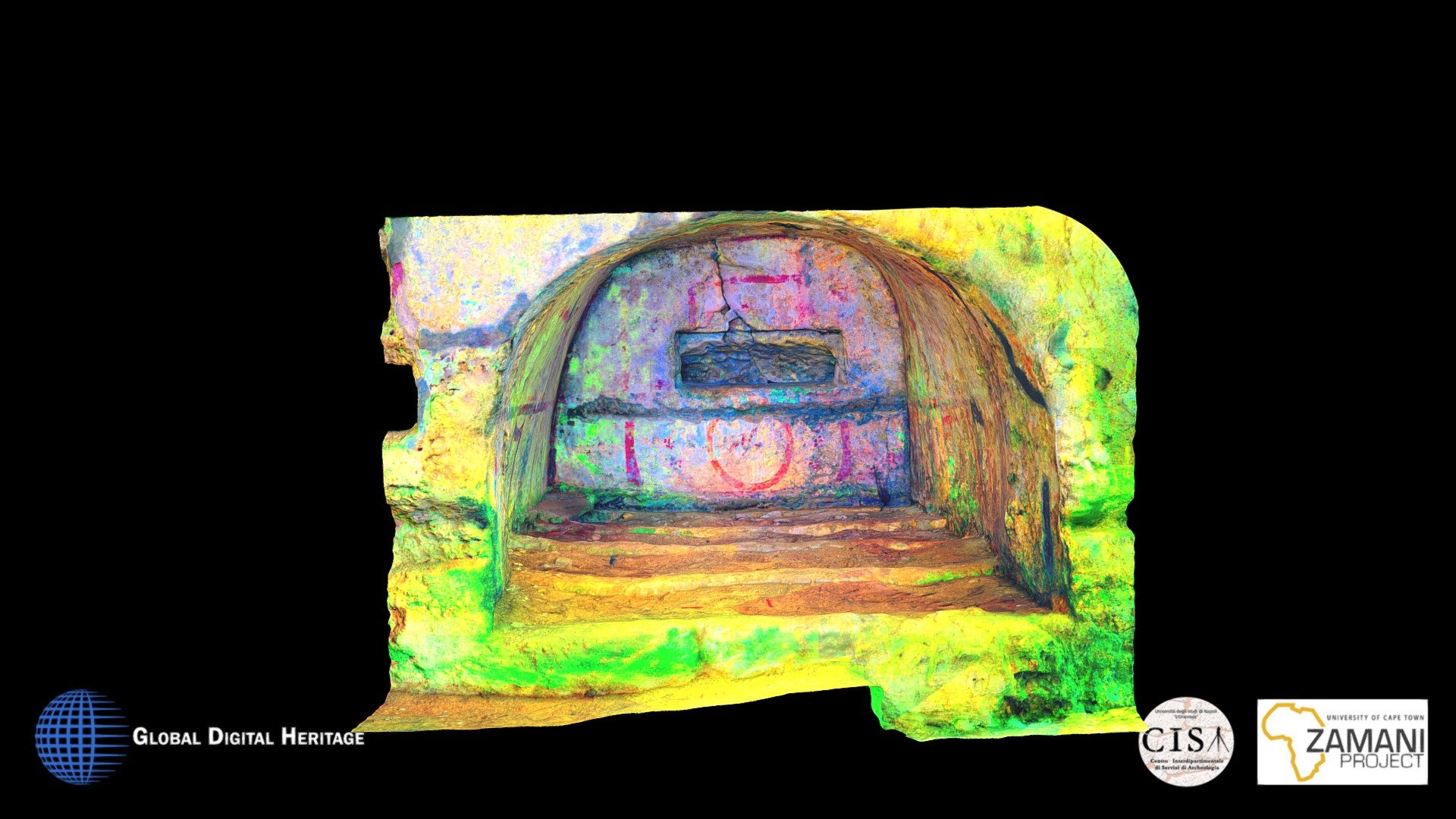 DStr. San Gennaro Catacomb Fresco, Naples (20A) — Sketchfab embed 3D viewer