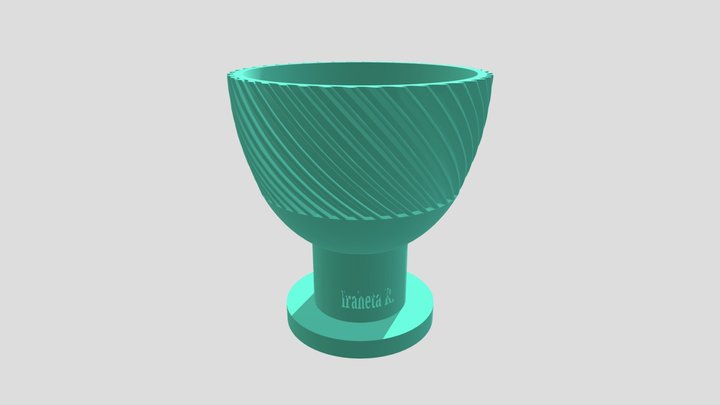 Copa Maceta de cemento 3D Model