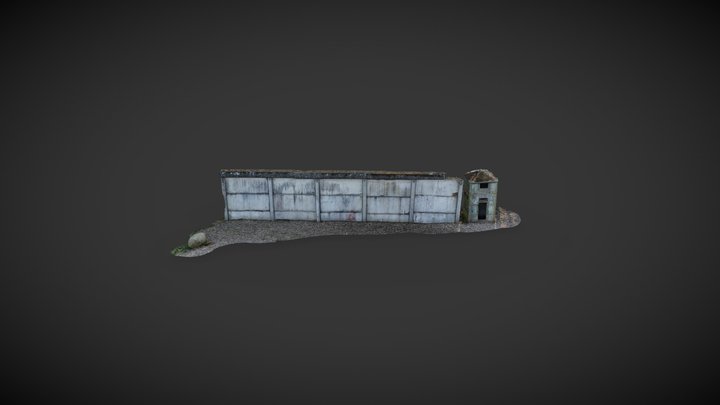 German Border Wall Remains (Waddekath) Raw Scan 3D Model
