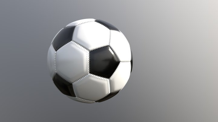 Soccer Ball with Stitching 3D Model