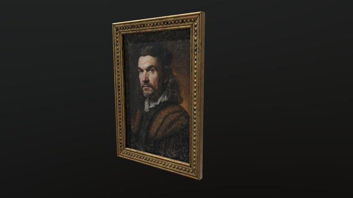 Old Portrait Painting of Man 3D Model