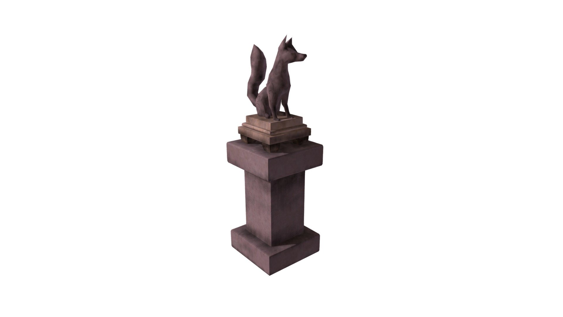 Fox Statue: Variation 002 (Hand painted)