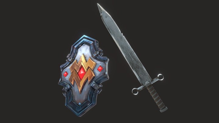 stylized shield 3D Model