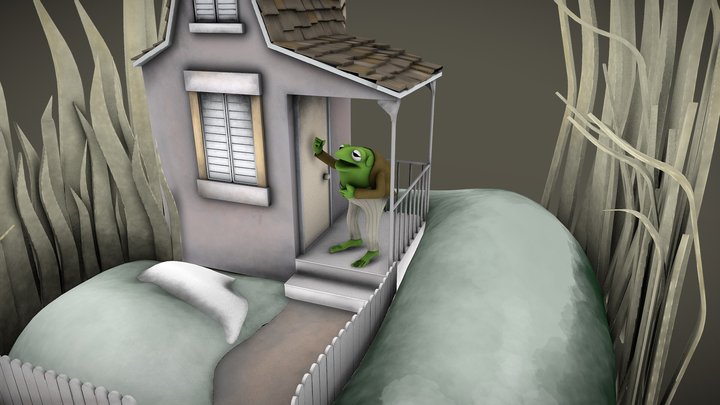 "Frog and Toad Are Friends" Diorama 3D Model