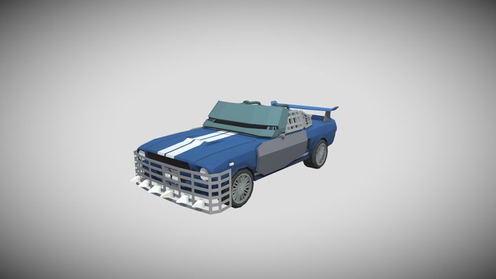 Armored sports car 3D Model