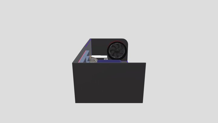 cuarto con luces leds 3D Model