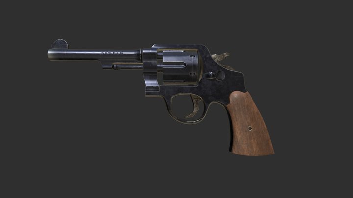 Smith and Wesson WW1 Revolver 3D Model