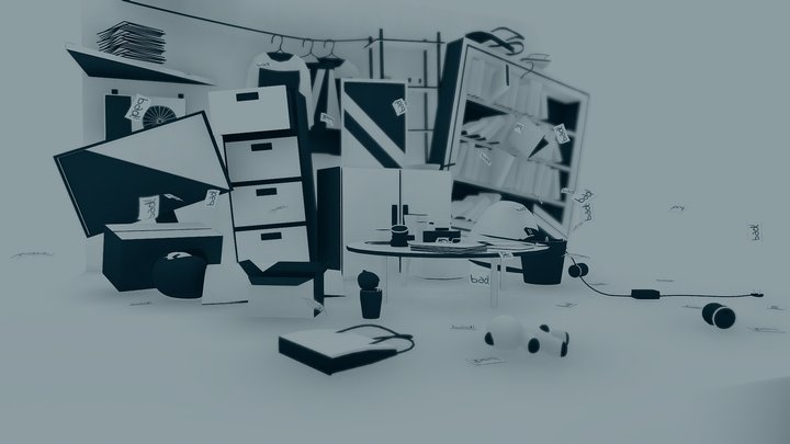 Messy Room 3D Model