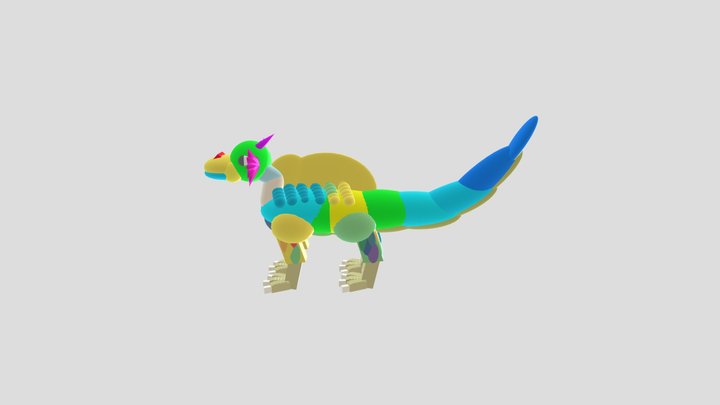 Colorful Dragon 3D Model
