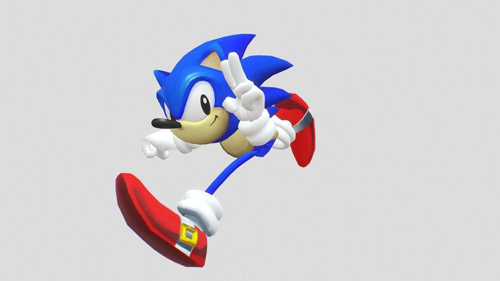 1991 Classic Sonic Model - Download Free 3D model by sebyseb