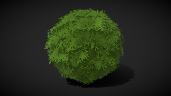 Small Stylised Bush 3D Model