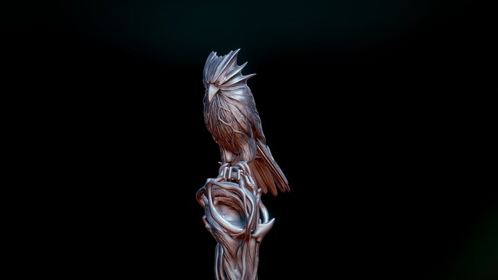 Medivh's  Raven Staff Topper 3D fan art 3D Model
