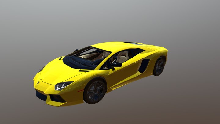 Yellow Lamborghini 3D Model