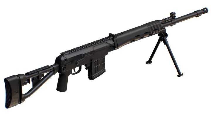 Dragun Sniper Rifle SVDM 3D Model