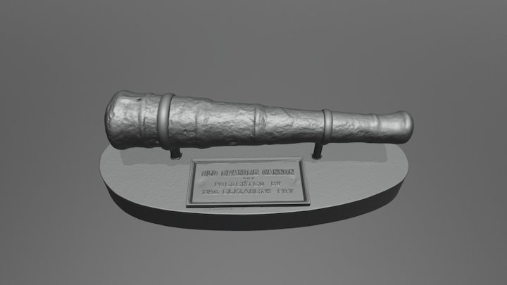 Cannon from the Alamo 3D Model