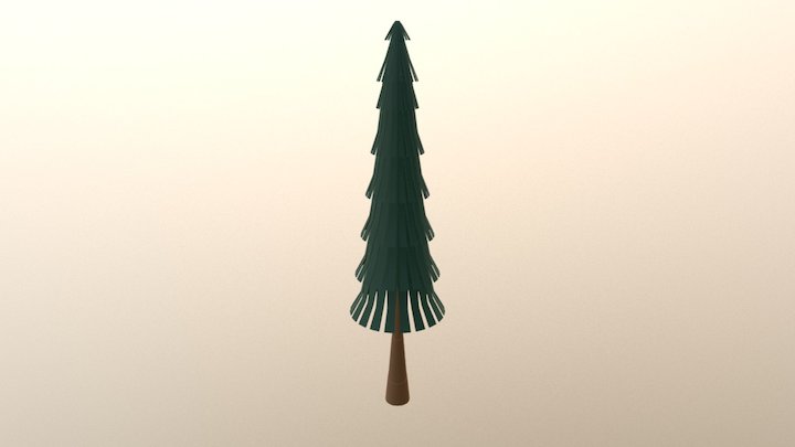 Paper Pine (thin) 3D Model