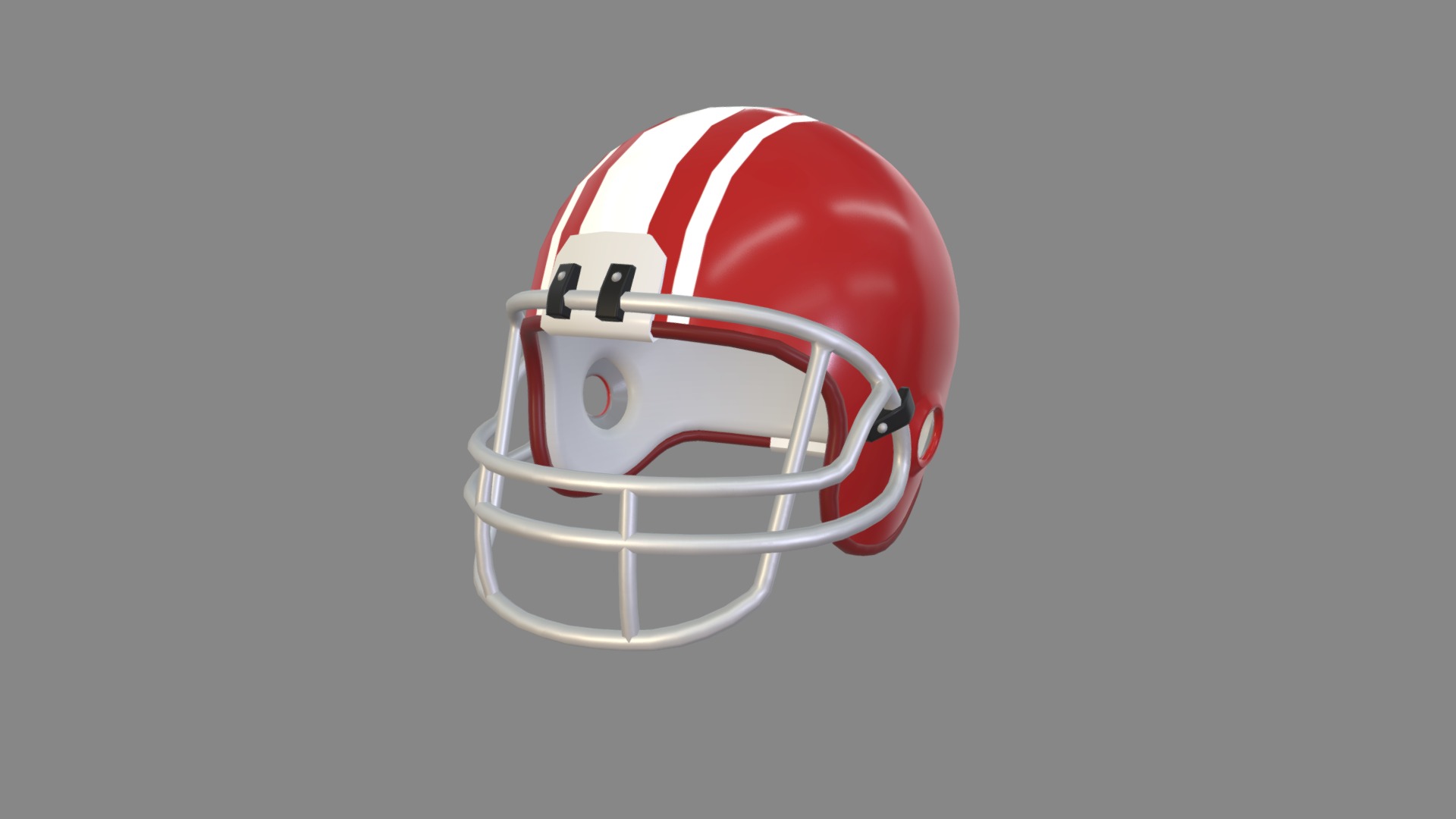 3D model Football Helmet - This is a 3D model of the Football Helmet. The 3D model is about a red and white basketball.
