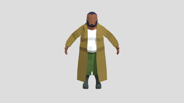 Low Poly Male 03 B 3D Model