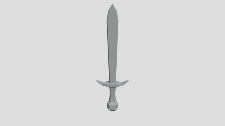 Low Poly Sword Model 3D Model