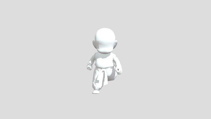 Krillin Animation & Rig 3D Model