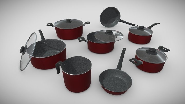 Frying-pan 3D models - Sketchfab