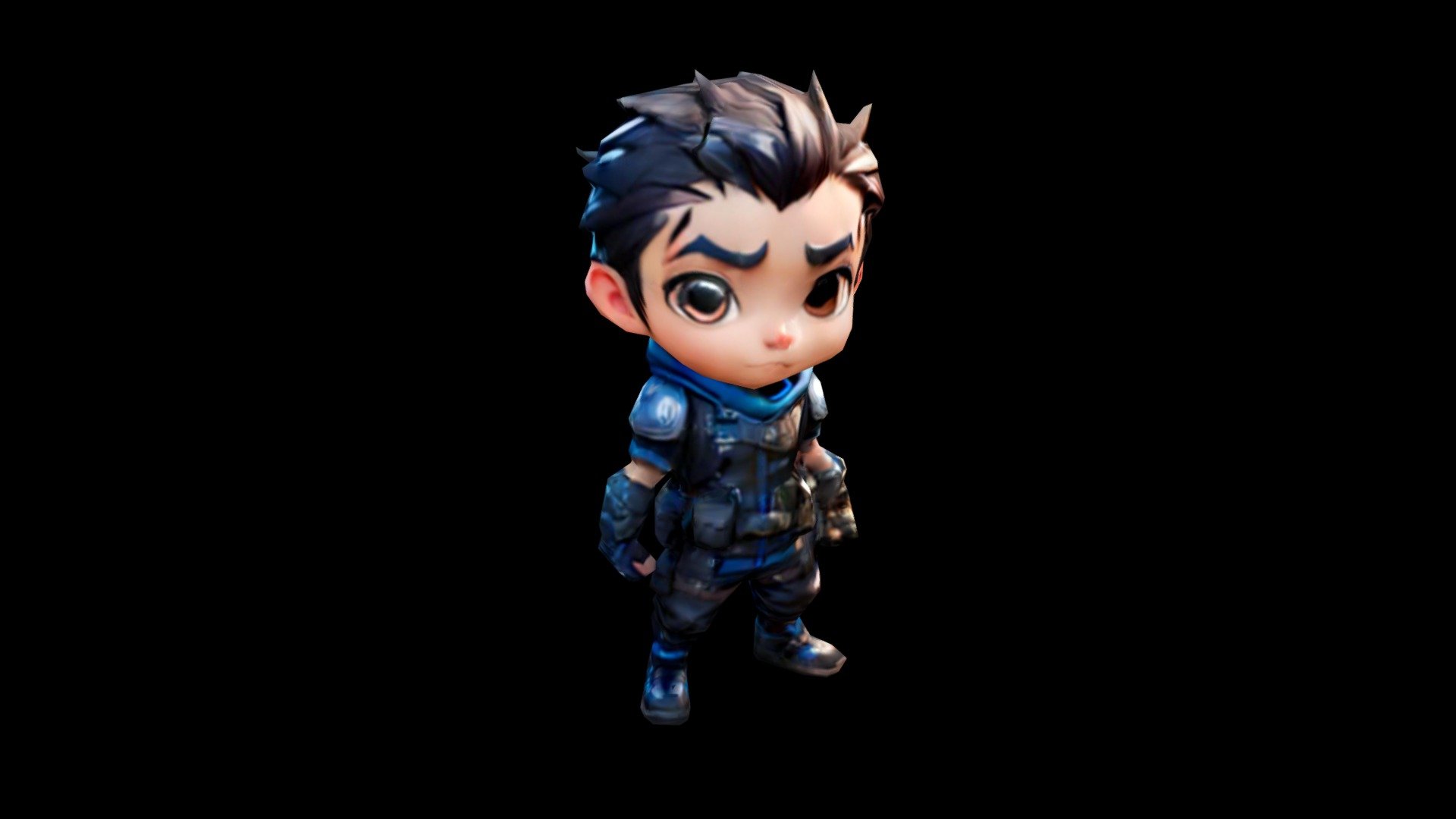 Anime Manga Boy with Spiky Hair - Download Free 3D model by klrxyz ...